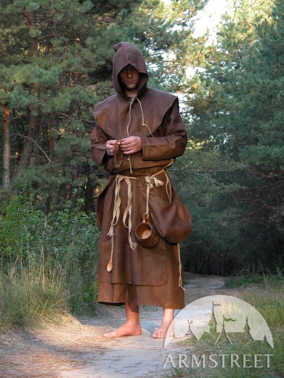 Medieval Monk Robe Hood larp costume Etsy