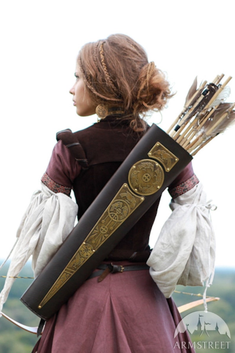 Archery Quiver Leather Bowman Archeress series Etsy