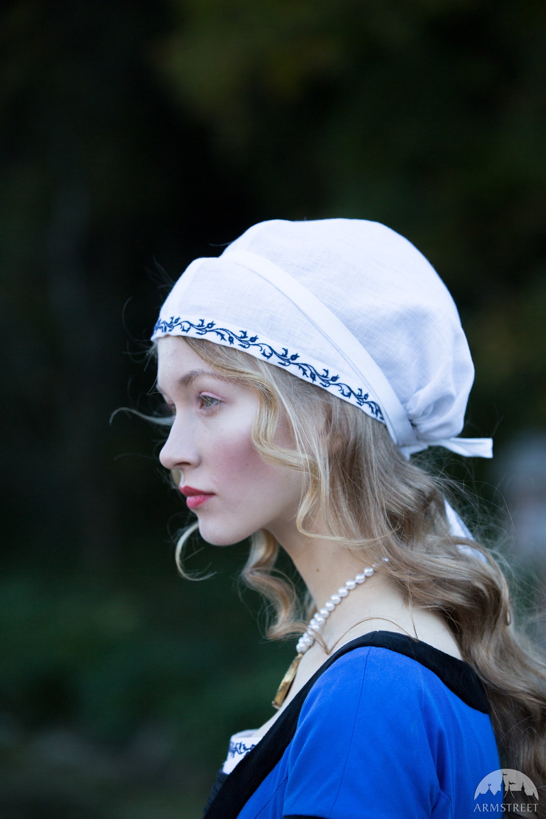 Women's Coif renaissance Memories Linen Hood St. Brigittas Cap With ...