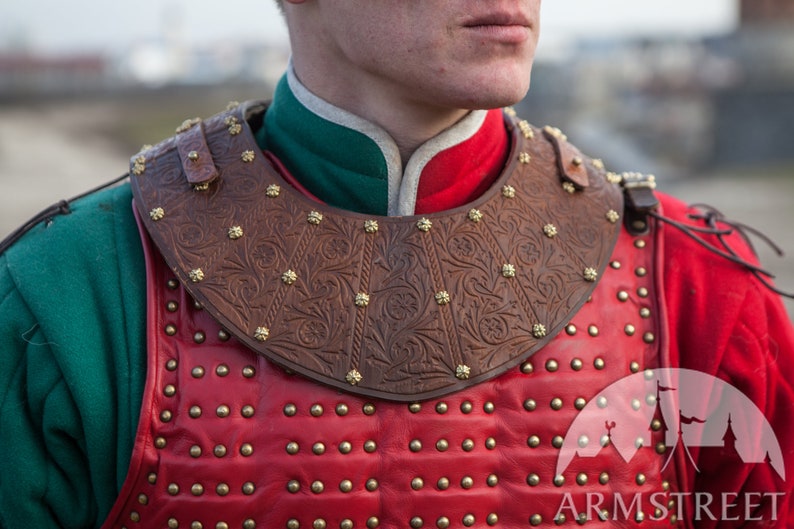 20% OFF Leather Gorget Armor Gorget Brigandine Gorget image 0