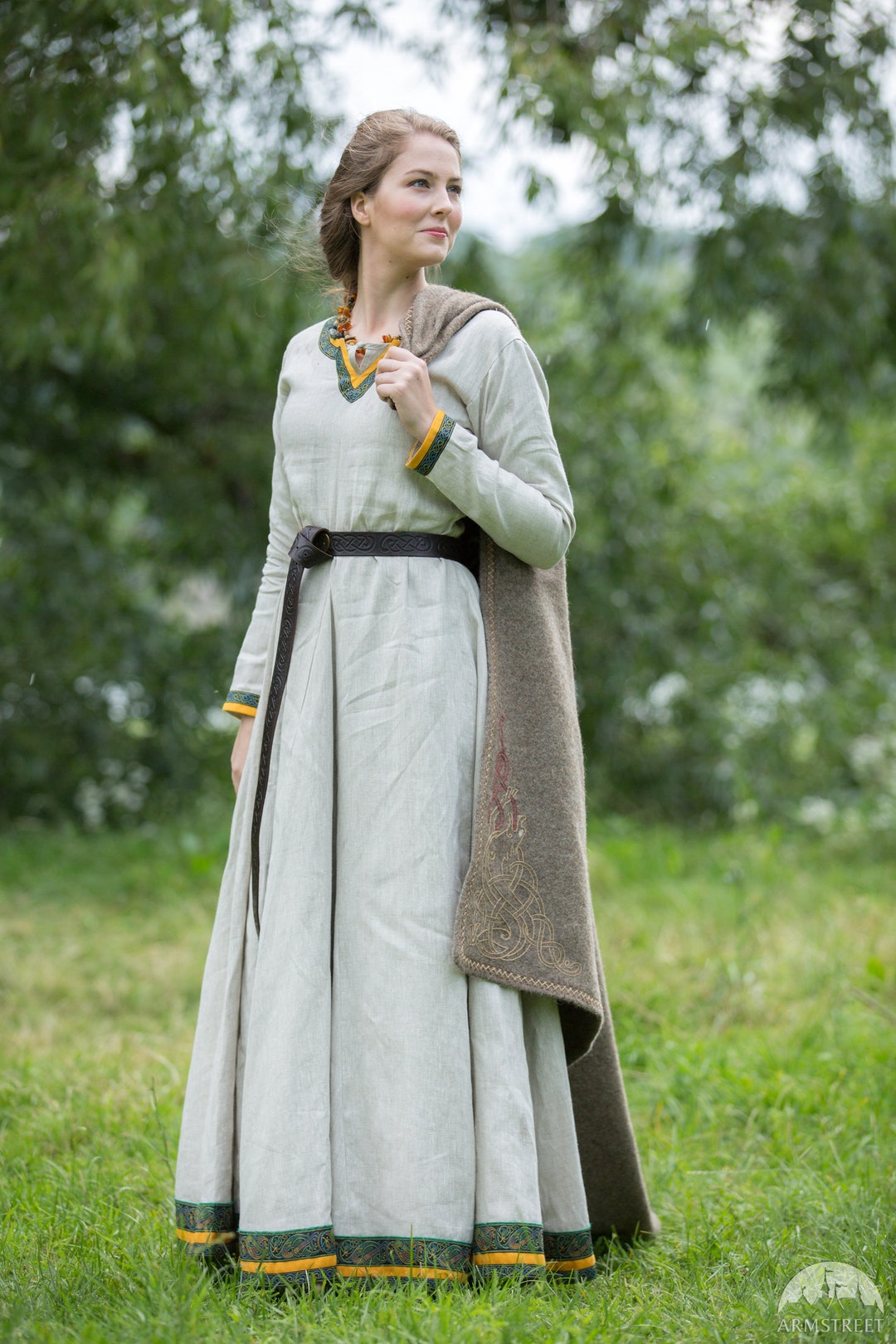 Viking Dress ingrid the Hearthkeeper Linen Tunic - Etsy