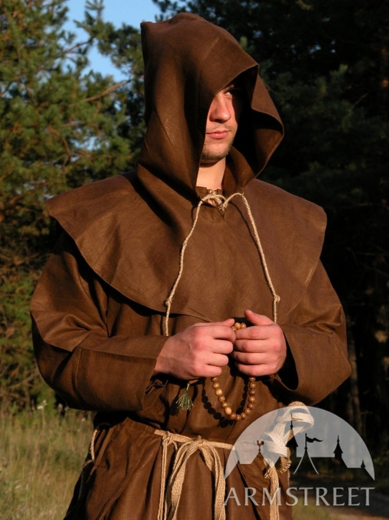 Medieval Monk Robe Hood larp costume | Etsy