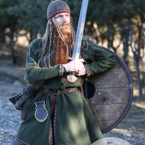 Winter Viking Woolen Tunic With Trim and Accents sigfus the Shield Men ...