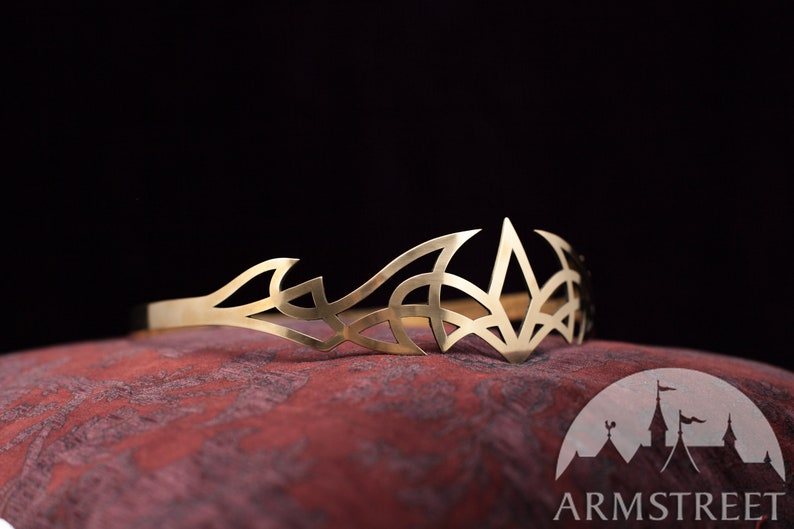 Medieval Handmade Brass Circlet Aisling by Armstreet Renaissance Crown LARP SCA Ren Fest Cosplay Noble Tiara Fantasy Diadem image 5
