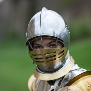 Armstreet Spring Steel Burgonet Helmet "Morning Star" XV Century Archer’s Sallet; LARP; SCA; Cosplay; Historical Reenactment Warrior Helm