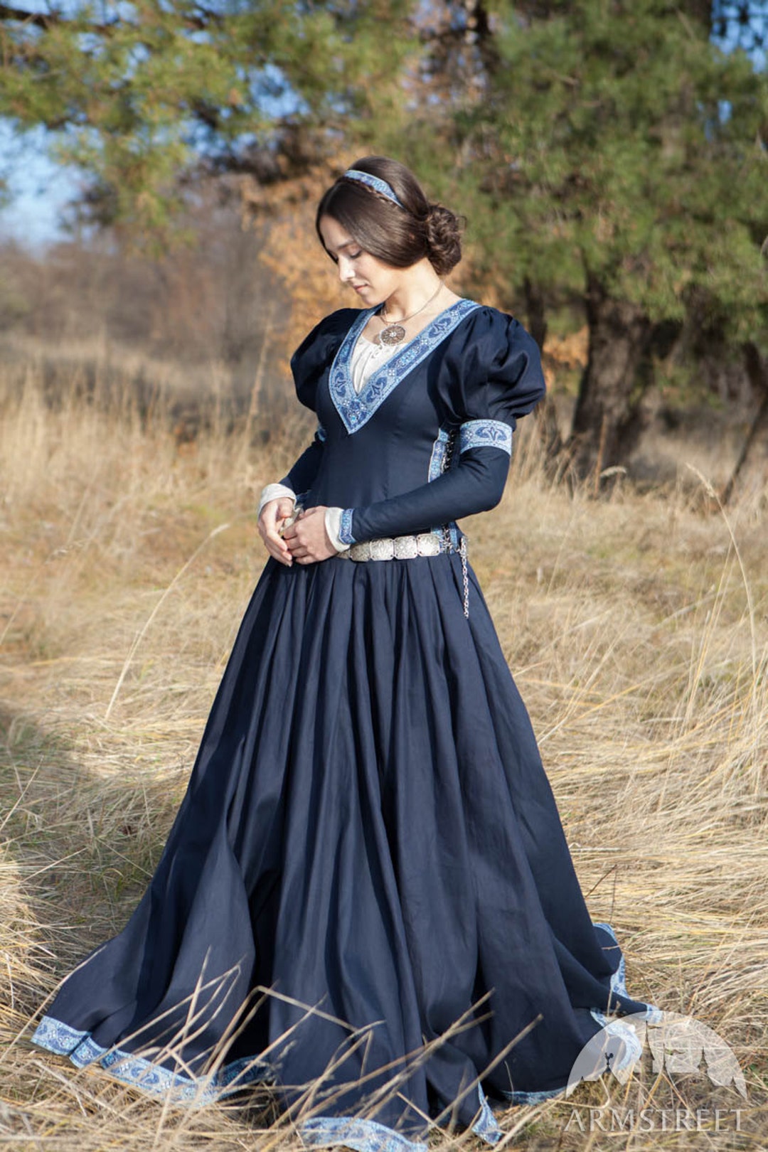 Vestido medieval/Disfraz de fantasía/Vestido de hada de mediana edad/Vestido  medieval de invierno -  México