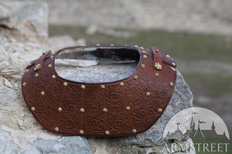 20% OFF Leather Gorget Armor Gorget Brigandine Gorget image 6