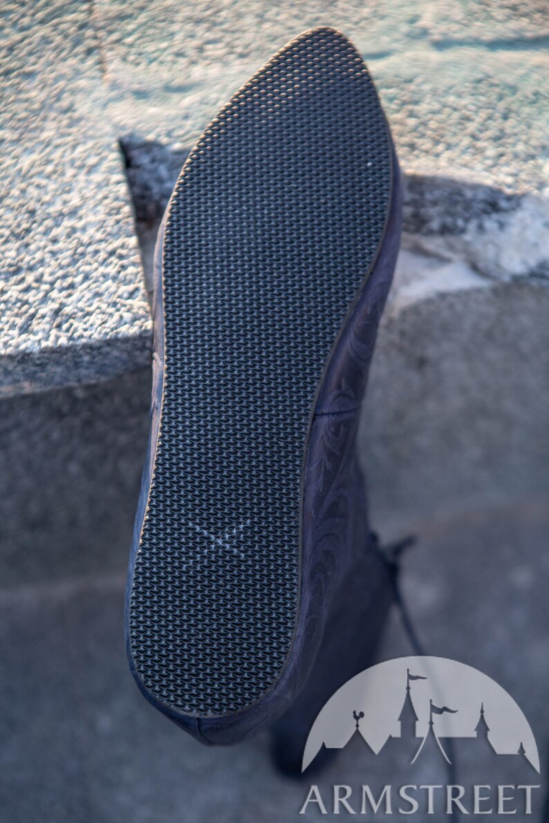 Embossed leather shoes with lacing \u201cRenaissance Memories\u201d; Feminine leather shoes with lacing; medieval shoes 15/% DISCOUNT