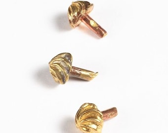 Set of 6 brass cast rivets by Armstreet; Medieval armor rivets; Decorative Hardware for Secure Fastening; DIY accessories
