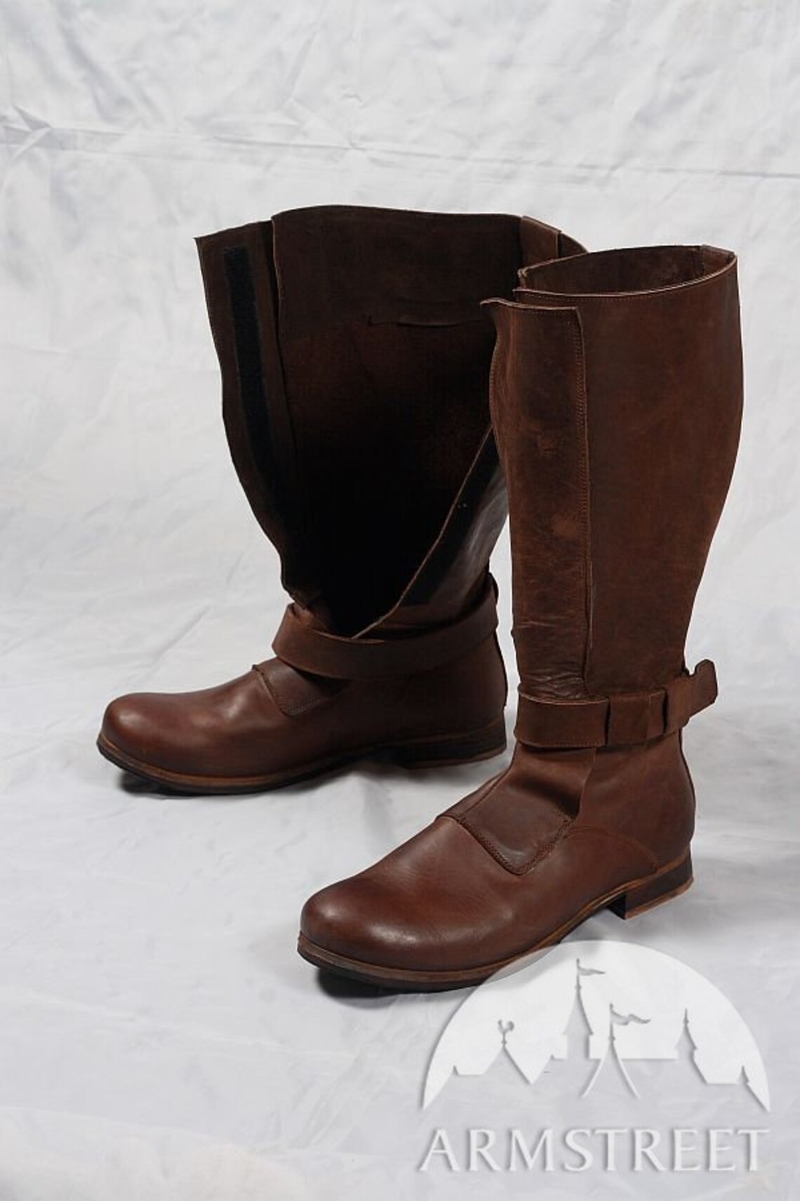 Mens High Leather Boots in Renaissance Style Etsy