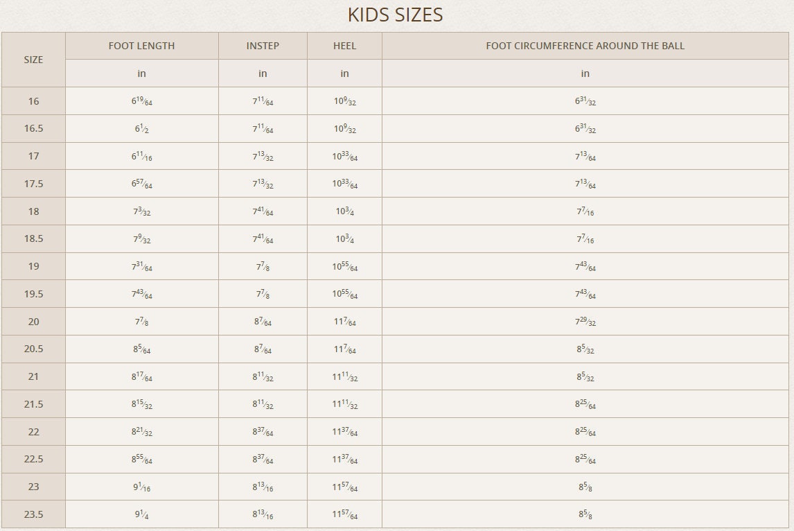 Footwear Size Chart NOT FOR SALE | Etsy Australia