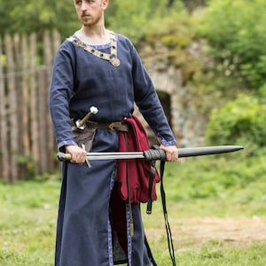 Historically Inspired Long Linen Tunic With Trim prince - Etsy