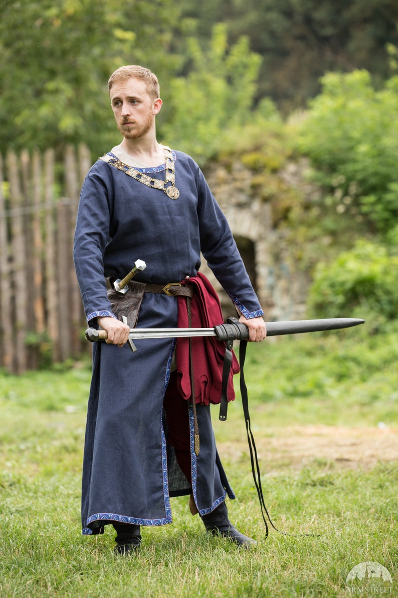 Historically Inspired Long Linen Tunic With Trim prince - Etsy