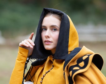 Armstreet Medieval 14th-century women's linen hood “Townswoman”; Renaissance; LARP; SCA; Ren Fest Cosplay; Noble headwear