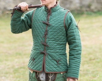 Armstreet Linen Gambeson Jacket "The Kingmaker"; LARP; SCA; Cosplay; Medieval Historical Reenactment Warrior Underarmor