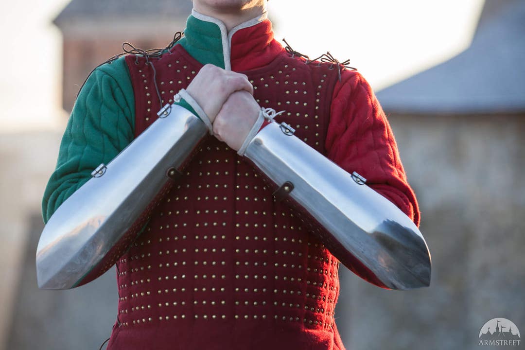 Armstreet Medieval Metal Bazubands Long Bracers LARP SCA Cosplay