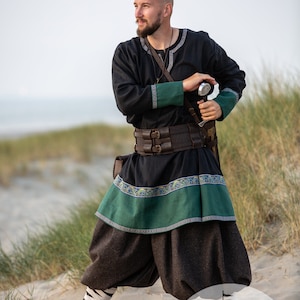 Armstreet Men's Medieval Viking Tunic "Bjorn the Woodman"; Medieval; LARP; SCA; Ren Fair; Cosplay Historical Reenactment Costume