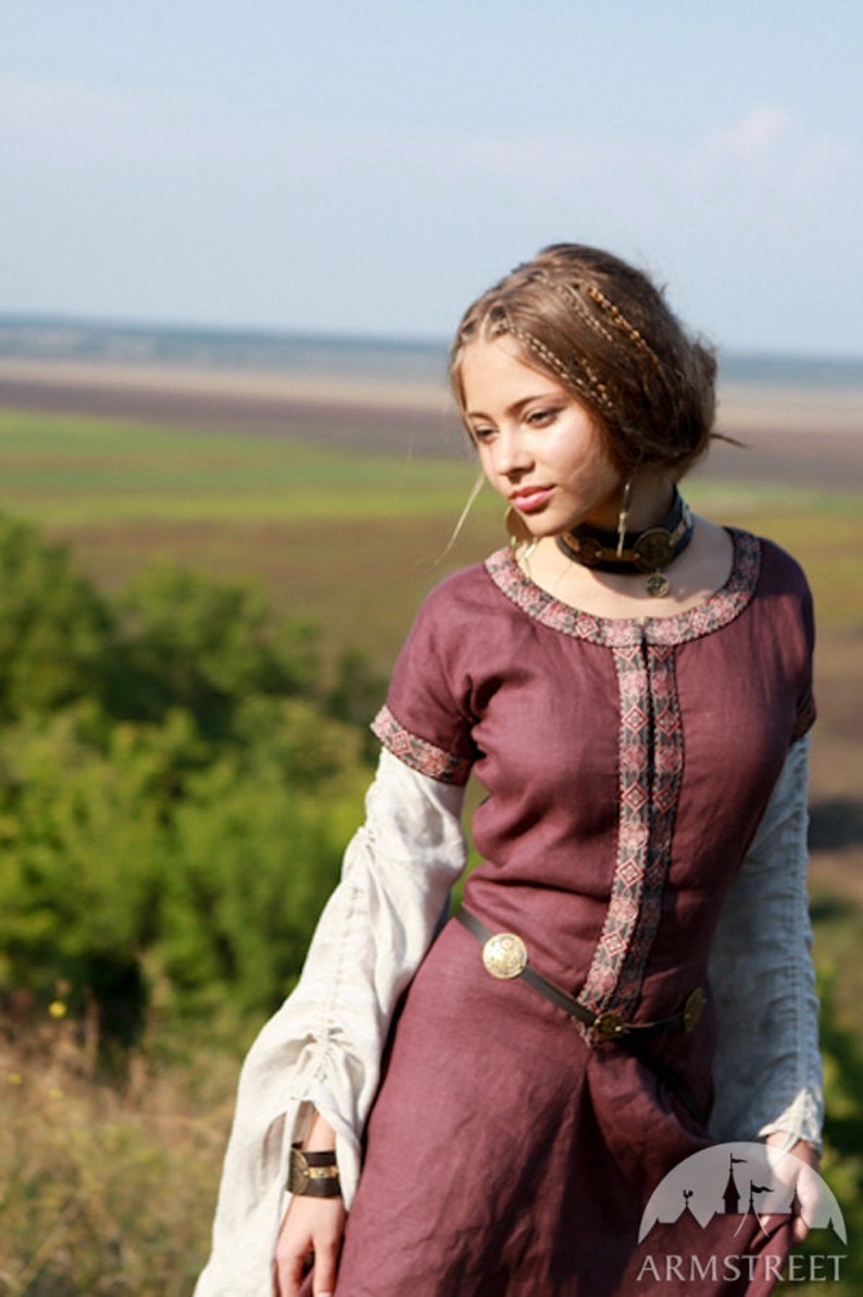 Medieval Linen Dress archeress Etsy