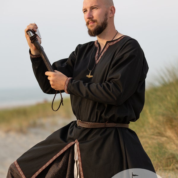 Armstreet Medieval Cotton Viking Tunic “Bjorn the Pathfinder” costume; Viking clothes; Men's viking outfit; Viking shirt; Ready to ship!