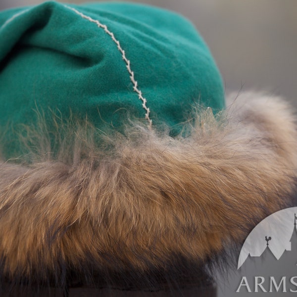 Armstreet Viking Winter Hat [Plein - no embroidery]; Gender-neutral LARP; SCA; Ren Fest Cosplay; Santa hat; Christmas Woolen Nordic Headwear