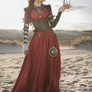 Armstreet Steampunk Corset & Dress Costume The Alchemists daughter LARP SCA Cosplay Ren Fair Medieval Fantasy Historical garb image 1