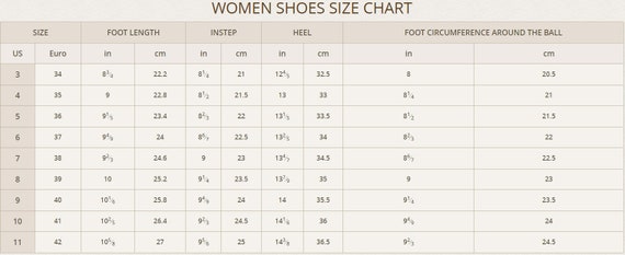 Louis Vuitton Shoe Conversion Charts For Women