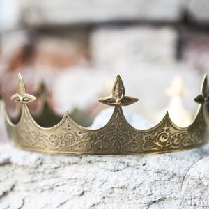 Armstreet Medieval Brass Crown Sansa Cosplay Fantasy LARP jewelry Historical crown Discounted Price IN STOCK Ready to ship image 2