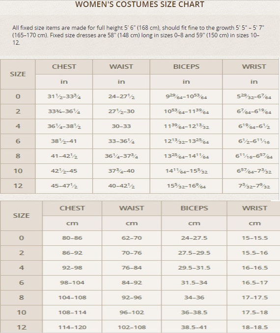 Standard Size Chart For Women - Shop on Pinterest