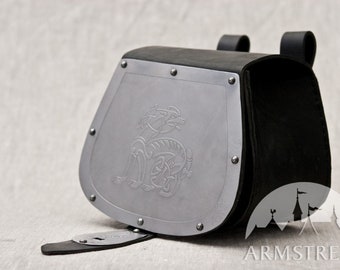 Armstreet Handmade Celtic Etched Fantasy Bag; Medieval Bag; Purse; LARP; SCA; Ren Fest Cosplay; Renaissance Pouch