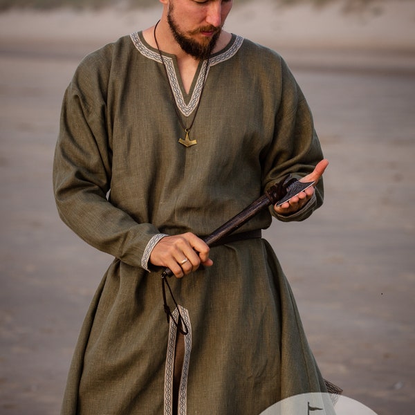 Armstreet viking linen tunic "Eric the Scout"; LARP; Sca; Ren Fest Cosplay Medieval clothes; PRE-ORDER!