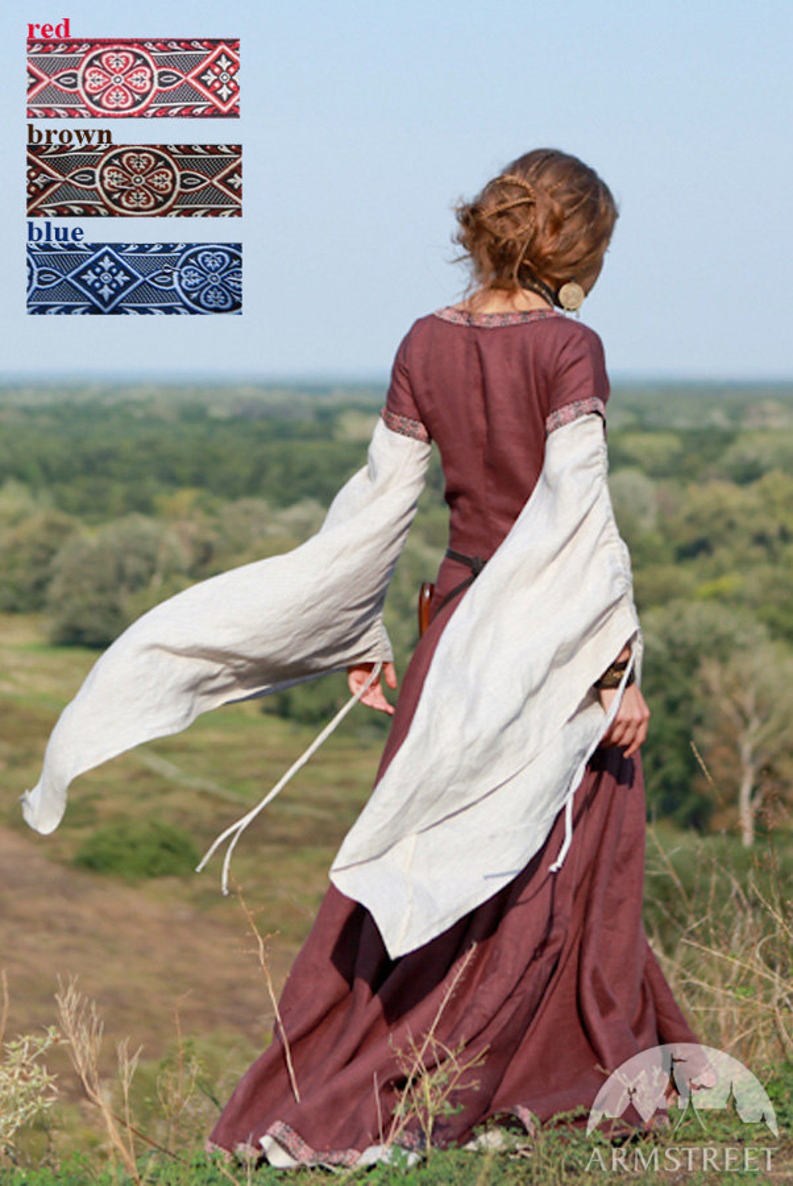 Medieval Linen Dress archeress Etsy