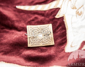 Armstreet Medieval Women's Brooch "The Accolade"; LARP; SCA; Ren Fest Cosplay; Renaissance coat fastener; Cloak clasp