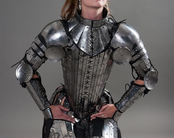 Armstreet Medieval Women's Armour Set “Lady Warrior”; Fantasy Armor; LARP; SCA; Cosplay; Ren Fair; Femail Historical Armor