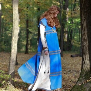 Soprabito grembiule medievale Armstreet Sunshine Janet Grembiule Sopravveste senza maniche LARP SCA Cosplay Costume di rievocazione storica medievale immagine 2