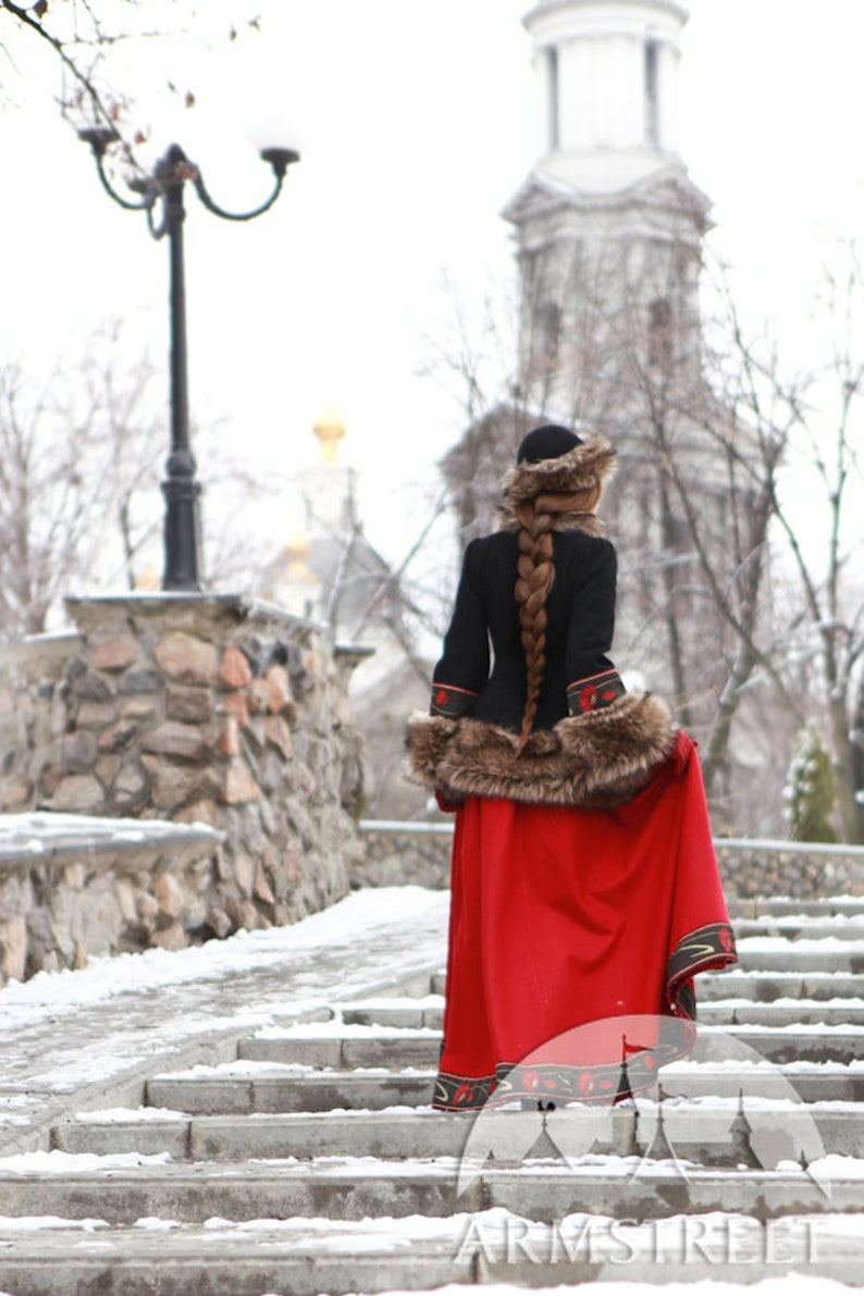 15% OFF Short Fur Coat Russian Seasons with Hat image 8