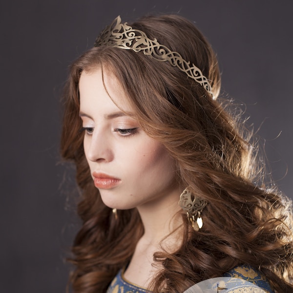 Armstreet Tiara "Lost Princess"; Medieval Crown; Renaissance Circlet; Historical headpiece; LARP; SCA; Renfair jewelry; In Stock!