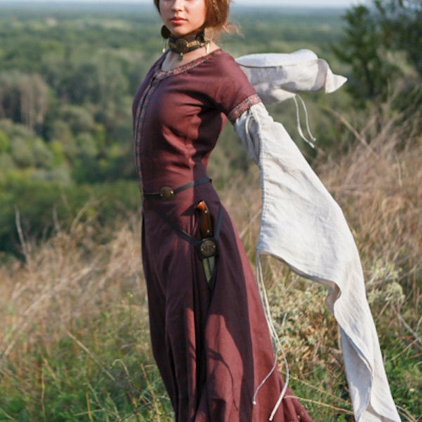 Armstreet Medieval Fantasy Dress "Archeress"; Medieval Outfit; LARP women's costume; Medieval kirtle; RenFaire gown; In Stock!Ready to Ship!