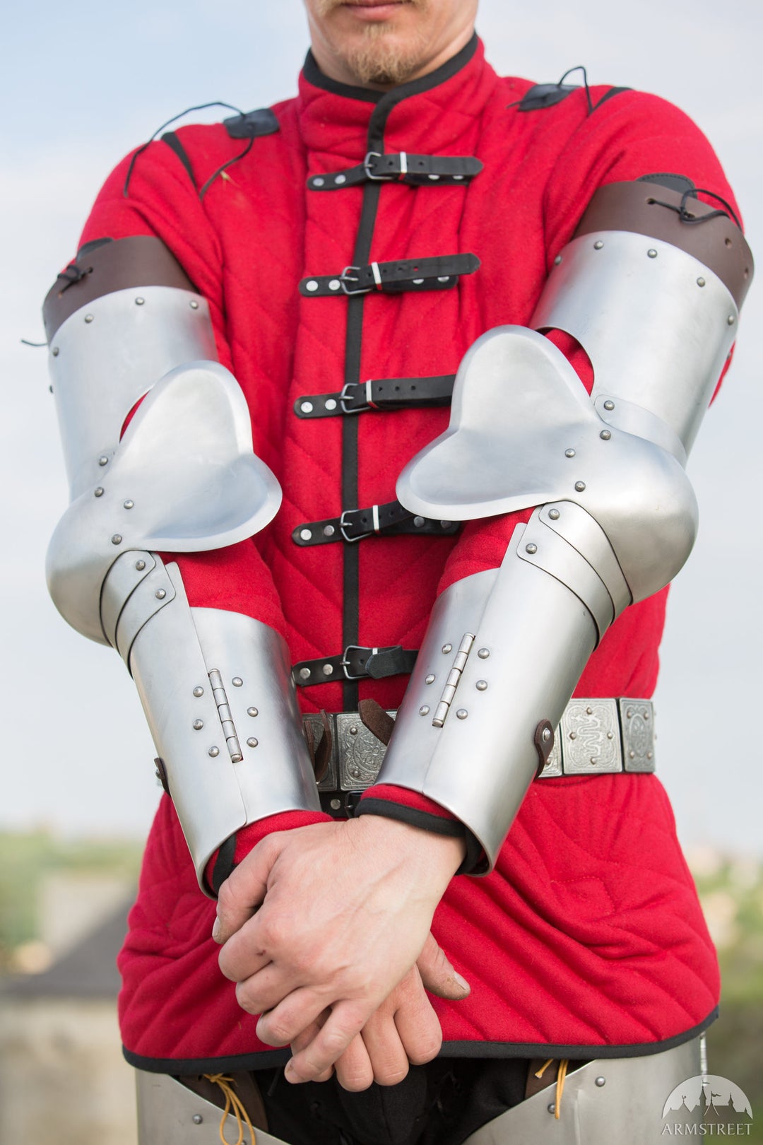 Armstreet Steel Arms in Western Style LARP SCA Cosplay Medieval