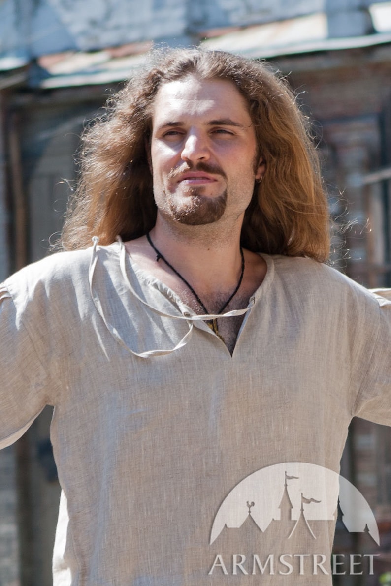 Classic Mens Shirt Medieval Long Sleeve Shirt Medieval | Etsy