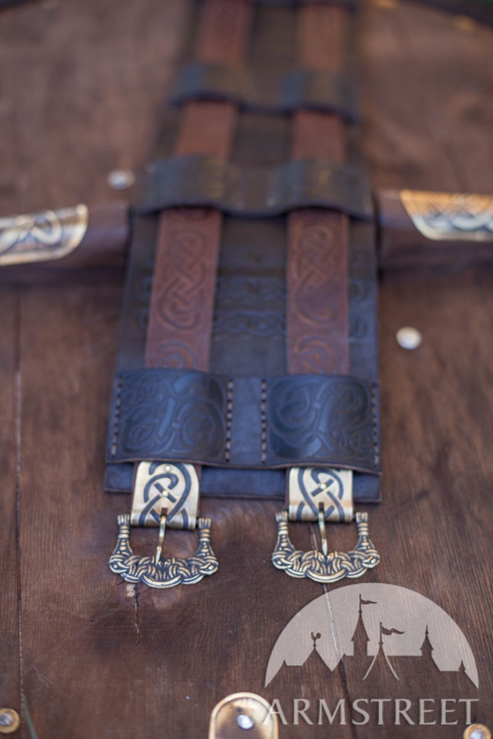 Viking Embossed Leather Belt War Belt Belt Leather Belt Etsy