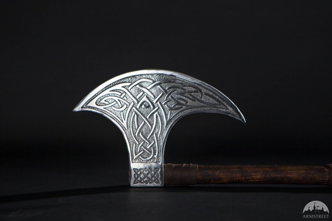 21 DISCOUNT Axe Head with Viking design Moon Shape Axe Head Etsy