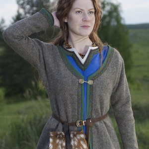 Womens Coat Viking Kaftan ingrid Woolen Coat Viking Costume - Etsy