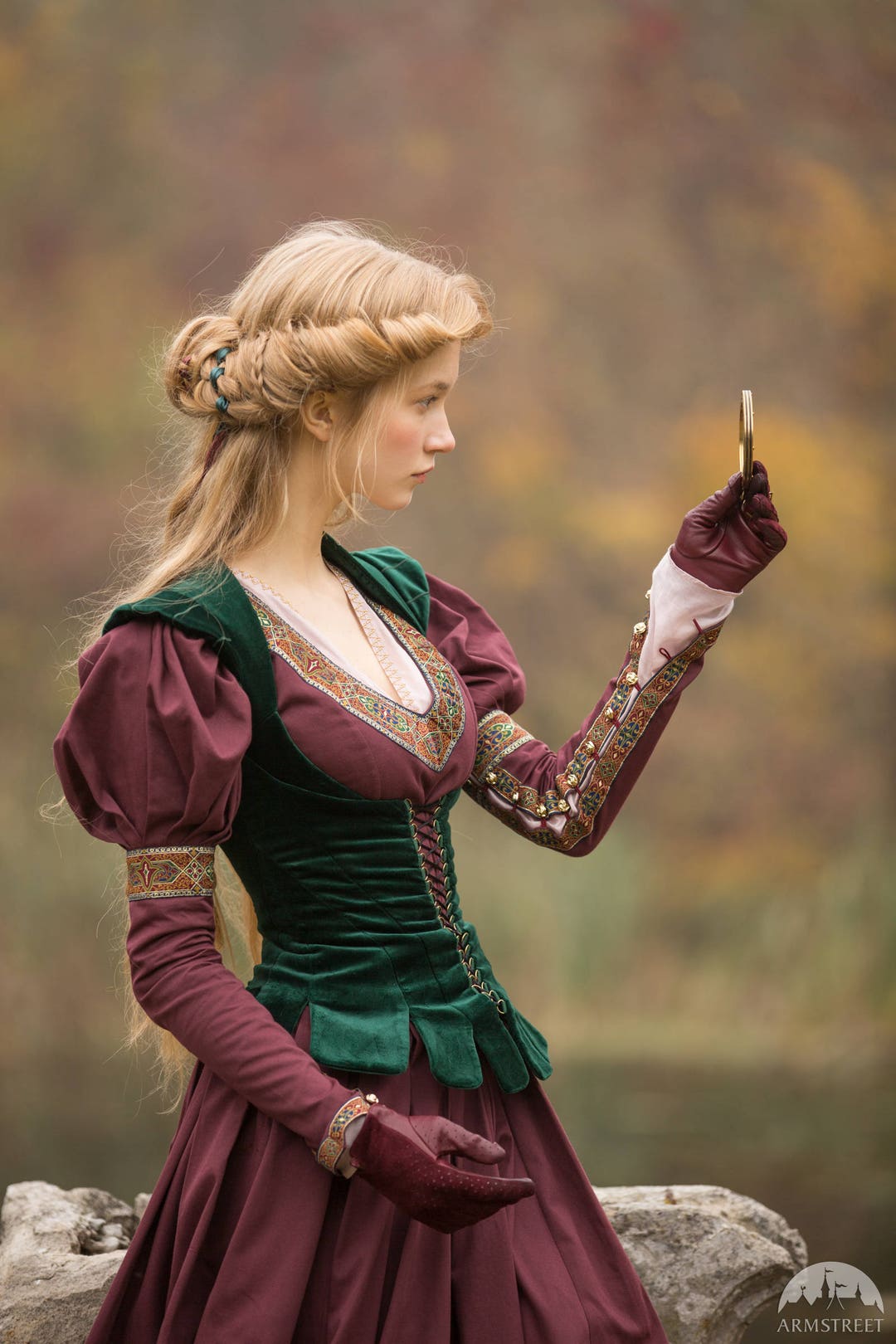 Armstreet Medieval Fantasy Costume princess in Exile Renaissance Dress ...