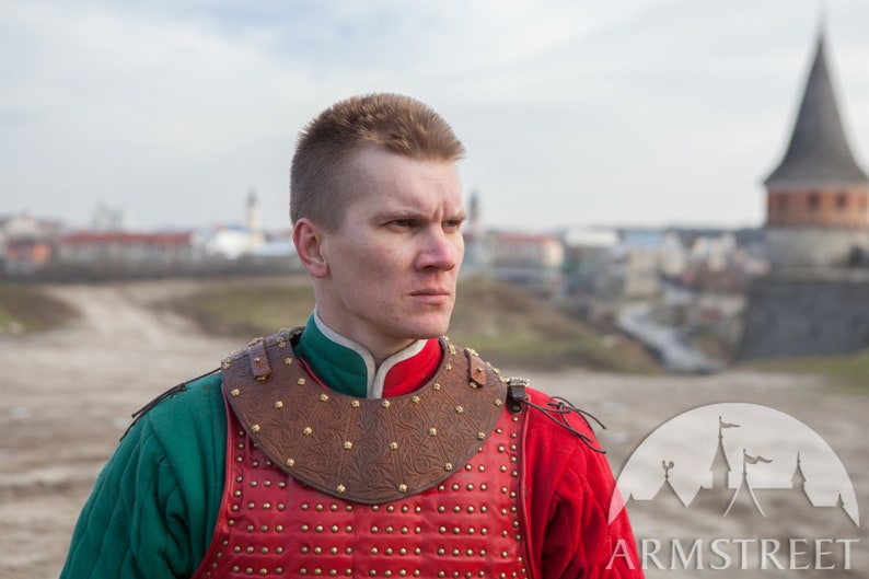 20% OFF Leather Gorget Armor Gorget Brigandine Gorget image 2