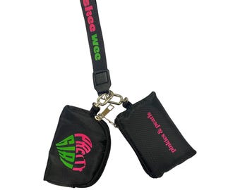 AKA-Inspired Double Wristlet Pouch Keychain – Sorority Gift