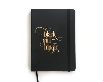 Black Girl Magic | Notebook Jotter #blackgirlmagic Gold Foil