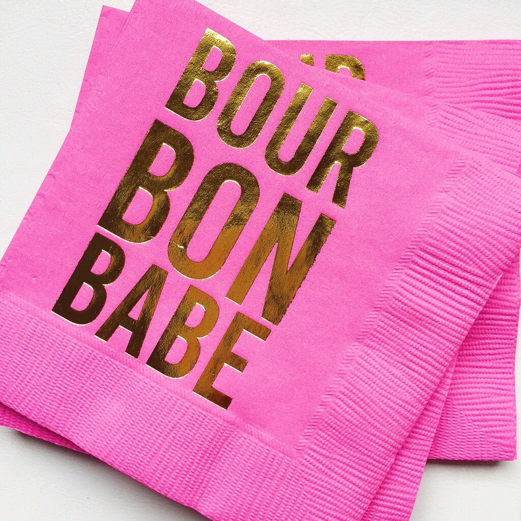 Bourbon Babe Cocktail Napkins Gold FoilBourbon BabePaper Etsy