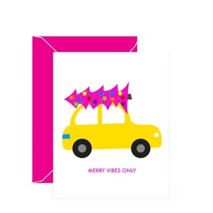 Merry Vibes Only Christmas Greeting Card