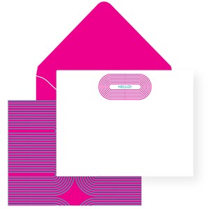 Bonjour ! de papeterie en boîte |  Notes de remerciement vierges, cartes de correspondance arc-en-ciel