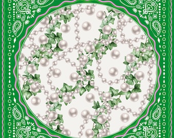 Sisterhood Silk Scarf- Pearls